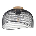 Plafonnier Ottawa en métal grillagé noir