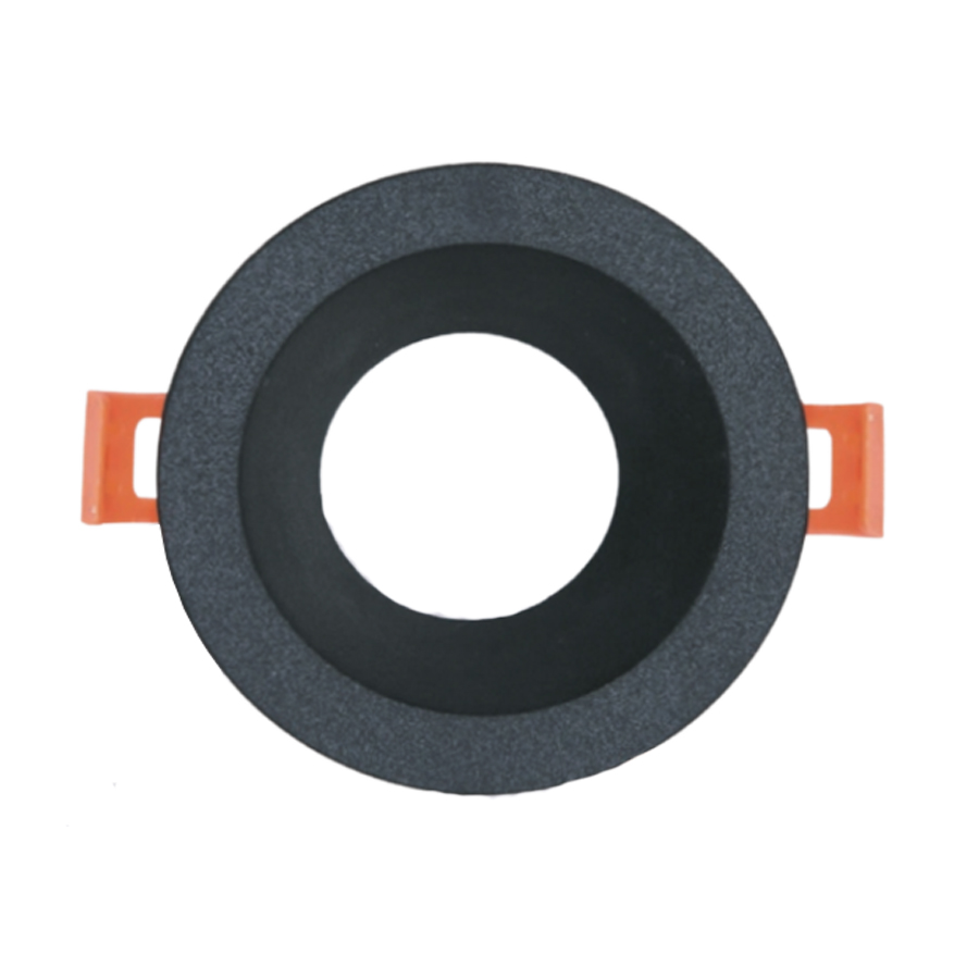 Spot encastré GU10 rond noir Ø9cm