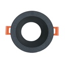 Spot encastré GU10 rond noir Ø9cm