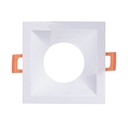 Spot encastré GU10 carré blanc 8x8cm