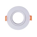 Spot encastré GU10 orientable rond blanc Ø9cm