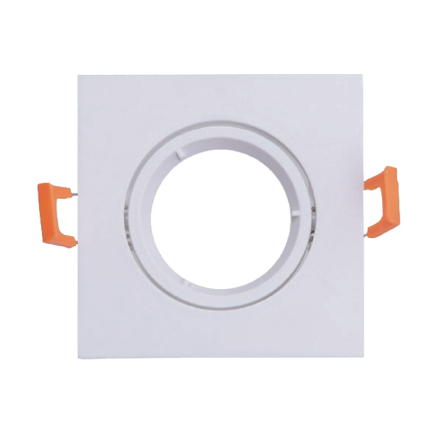 Spot encastré GU10 orientable carré blanc 9x9cm
