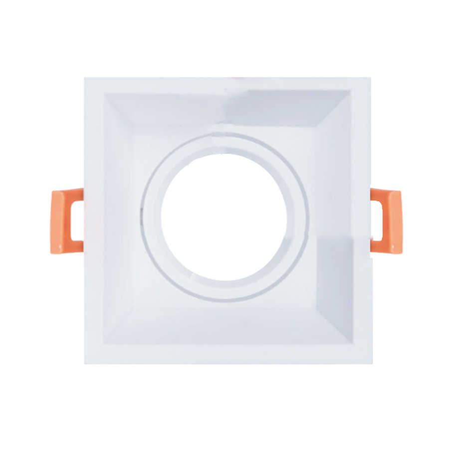 Spot encastré GU10 orientable carré blanc 10x10cm