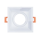 Spot encastré GU10 orientable carré blanc 10x10cm