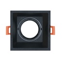 Spot encastré GU10 orientable carré noir 10x10cm