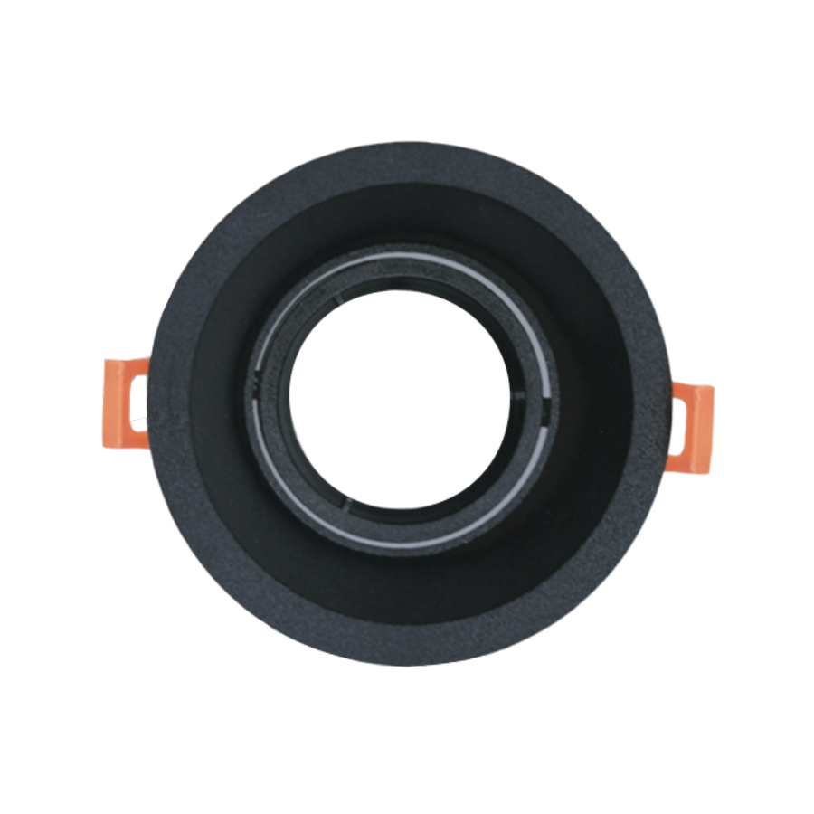 Spot encastré GU10 orientable rond noir Ø10cm