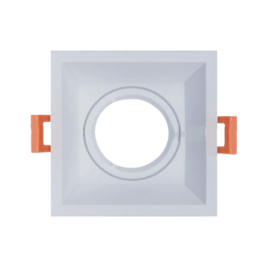 Spot encastré GU10 orientable carré blanc 10x10cm