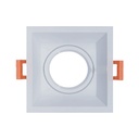 Spot encastré GU10 orientable carré blanc 10x10cm