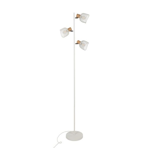 Lampadaire Ottawa en métal et Abat-jour en métal grillagé blanc