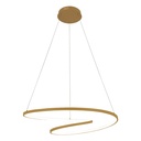 Lustre / Suspension elipse LED 60W doré dimmable avec 3 intensités