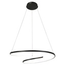 Lustre / Suspension elipse LED 60W noir dimmable avec 3 intensités