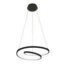 Lustre / Suspension Elipse LED 46W noir dimmable avec 3 intensités