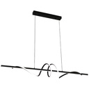 Lustre Spring LED 44W linéaire noir dimmable avec 3 intensités