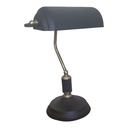 Lampe à poser Chakala en métal bleu sablé et nickel satiné