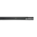 Piste de profile avec alimentation et embout en aluminium noir 2m