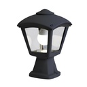 Borne  jardin Isma en résine noir antichoc étanche IP55