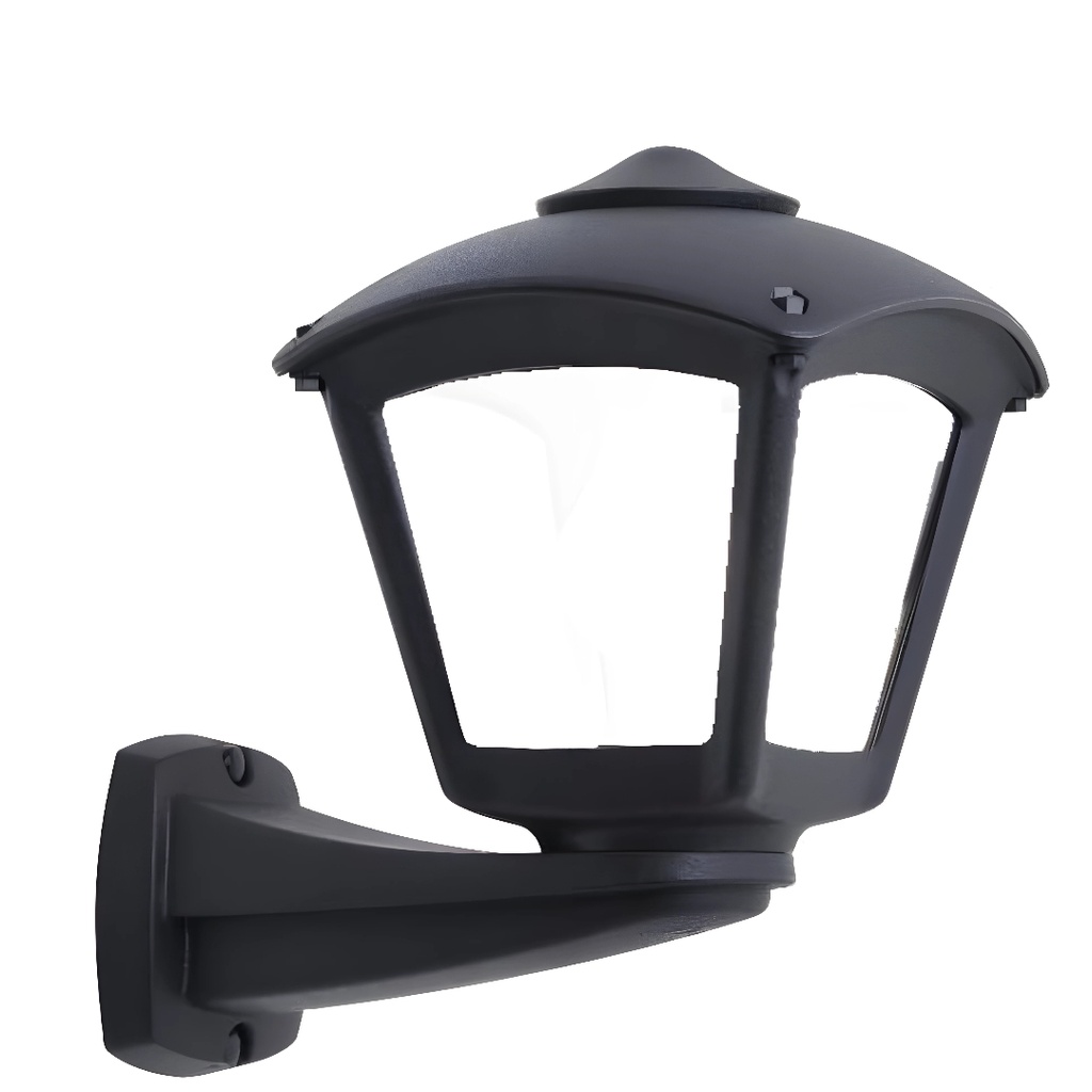 Applique murale Nardo en résine noir antichoc étanche IP55