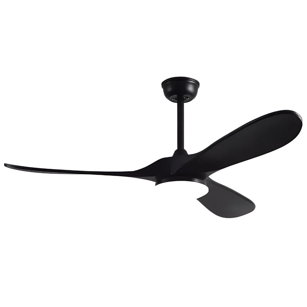 Plafonnier Velora LED 24W ventilateur en bois massif noir