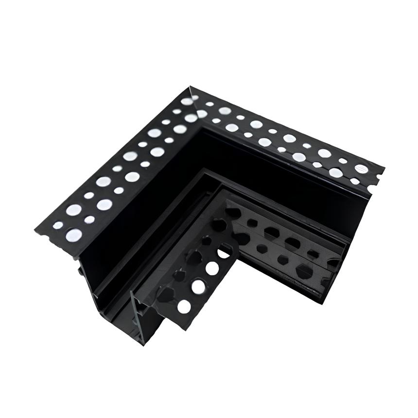 Connecteur angle 90° pour rail magnétique 48V noir enduit