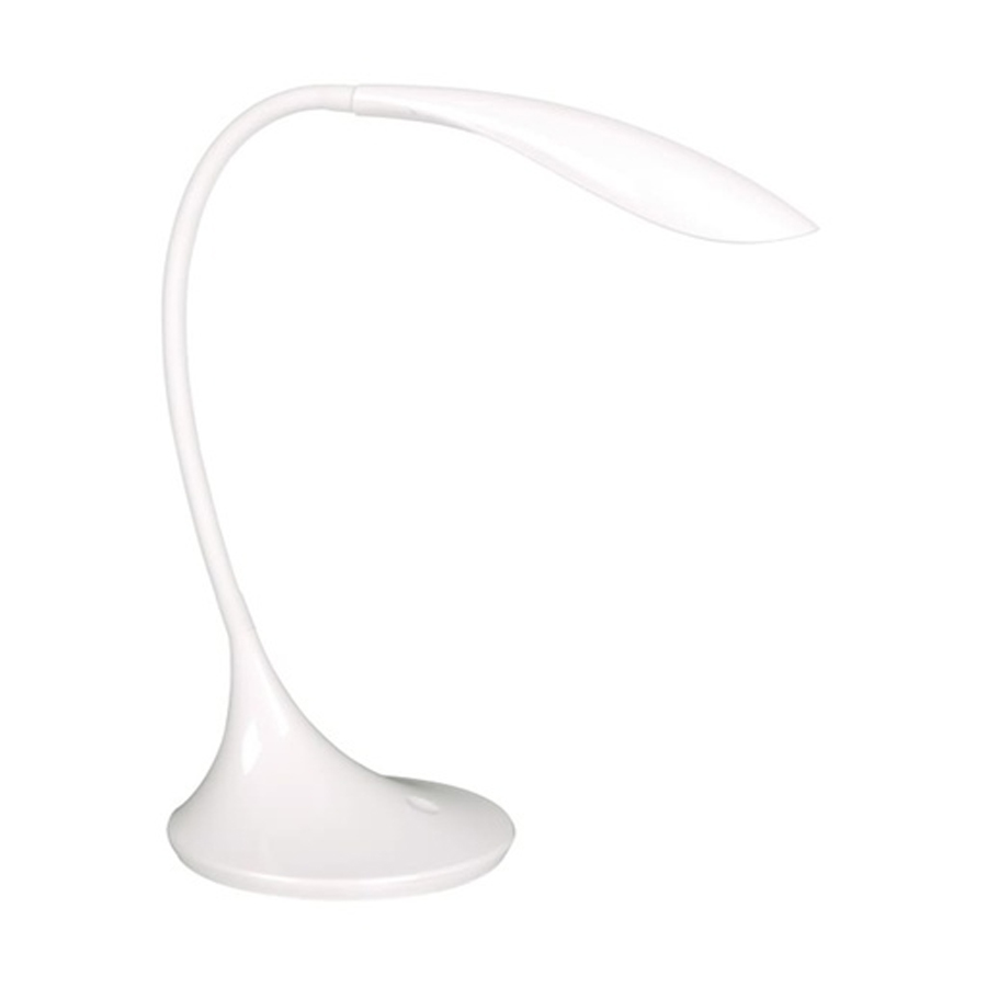 Lampe de bureau Lyon blanc en métal silicone touch dimmable