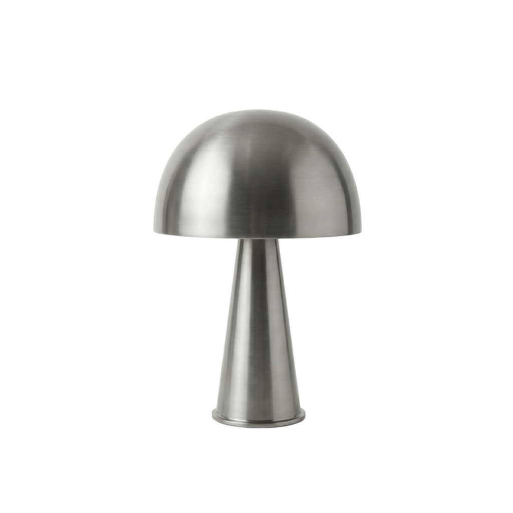 Lampe à poser champignon en métal zinc antic