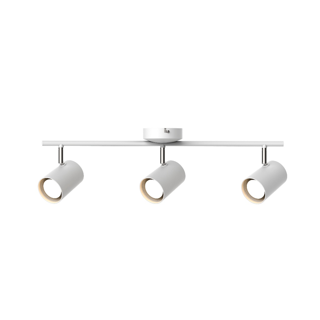 Applique / plafonnier Bruma 3 lampes en métal blanc