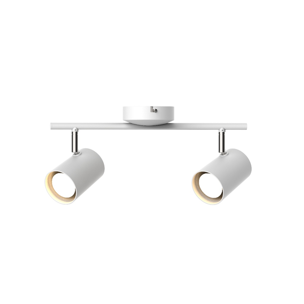 Applique / plafonnier Bruma 2 lampes en métal blanc