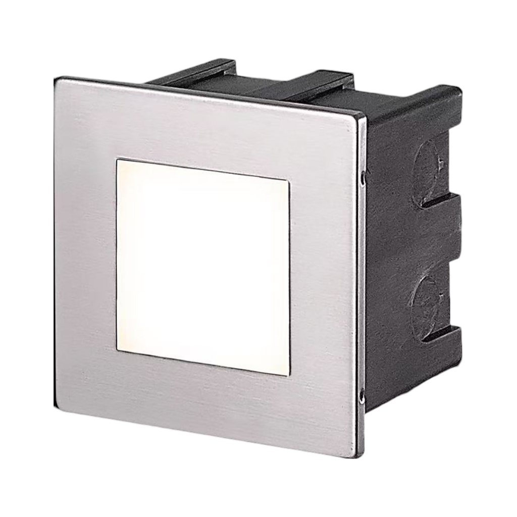 Applique extérieure encastrée LED 1.5W en aluminium grise Étanche IP65 Ø80mm