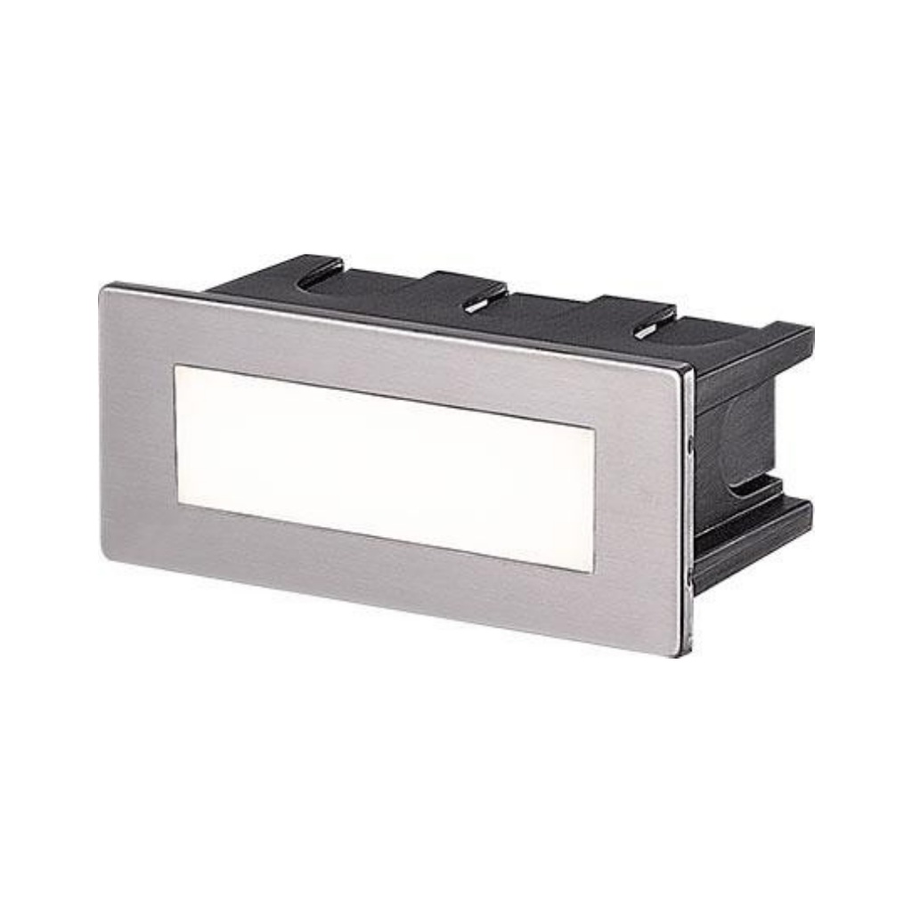 Applique extérieure encastrée LED 1.5W en aluminium grise étanche IP65 Ø123mm