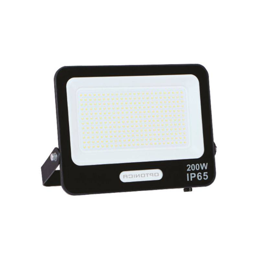 Projecteur LED 200W SMD Noir Lumière Blanche Froide étanche IP65