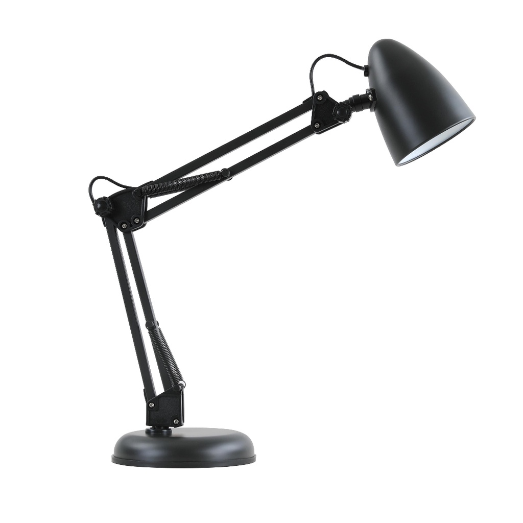 Lampe à poser Rivéa en plastique et métal noir