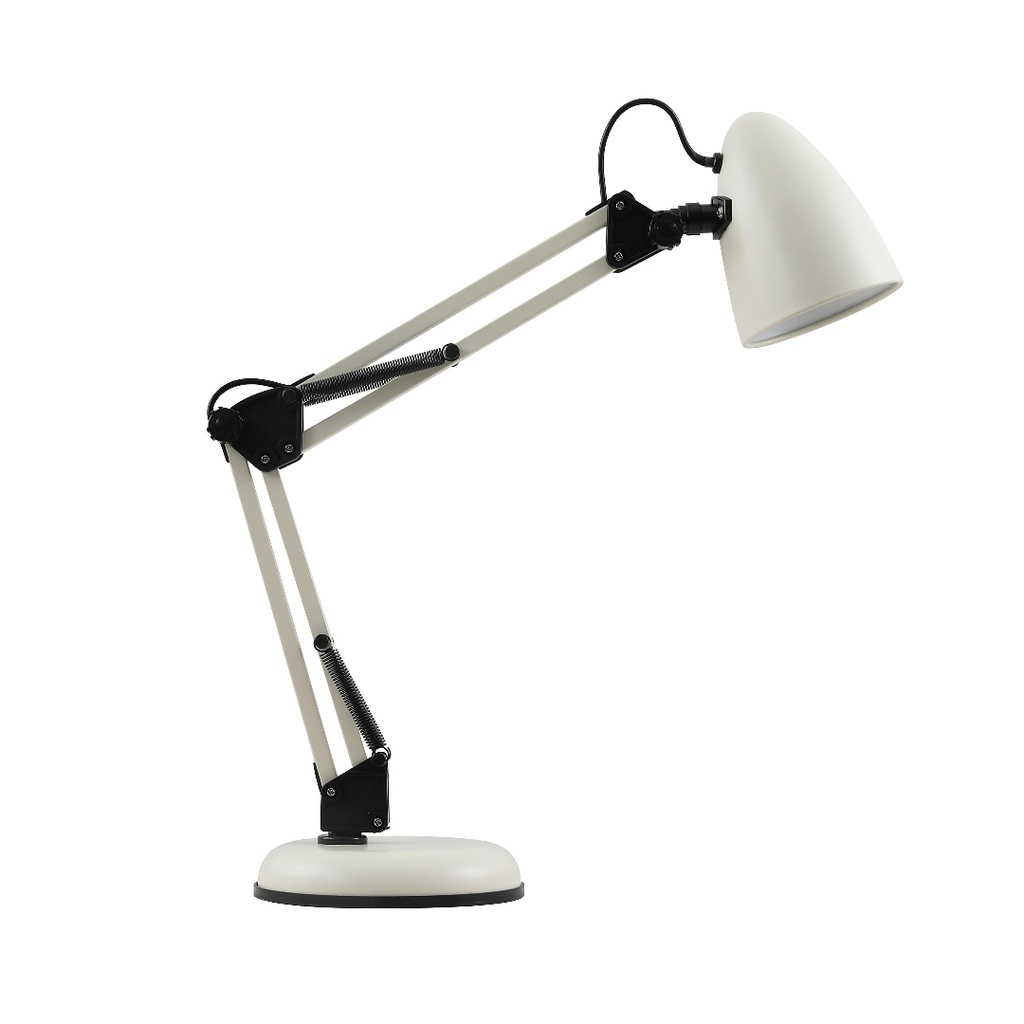 Lampe à poser Rivéa en plastique et métal beige