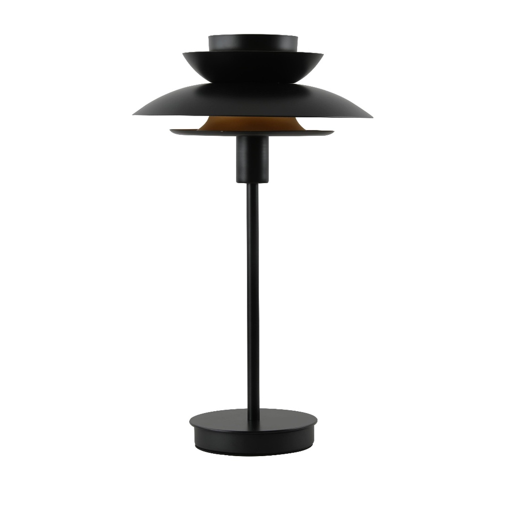 Lampe a poser Astrée en métal noir dorée multi-abat-jour Ø31