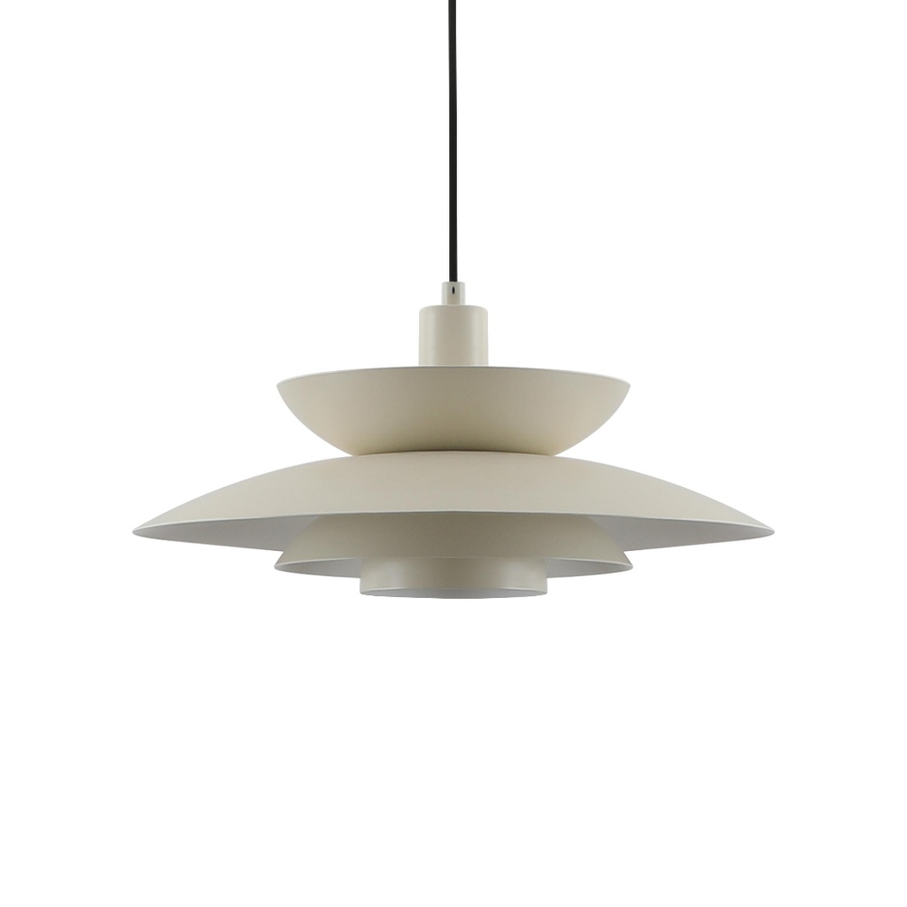 Suspension Astrée en métal beige multi-abat-jour Ø38