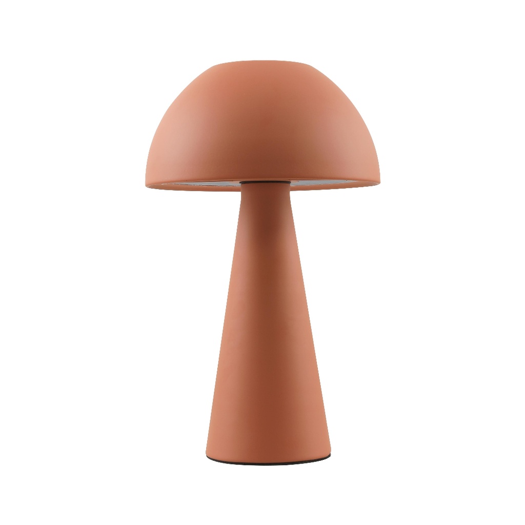 Lampe à poser champignon Nocéa en métal orange mat
