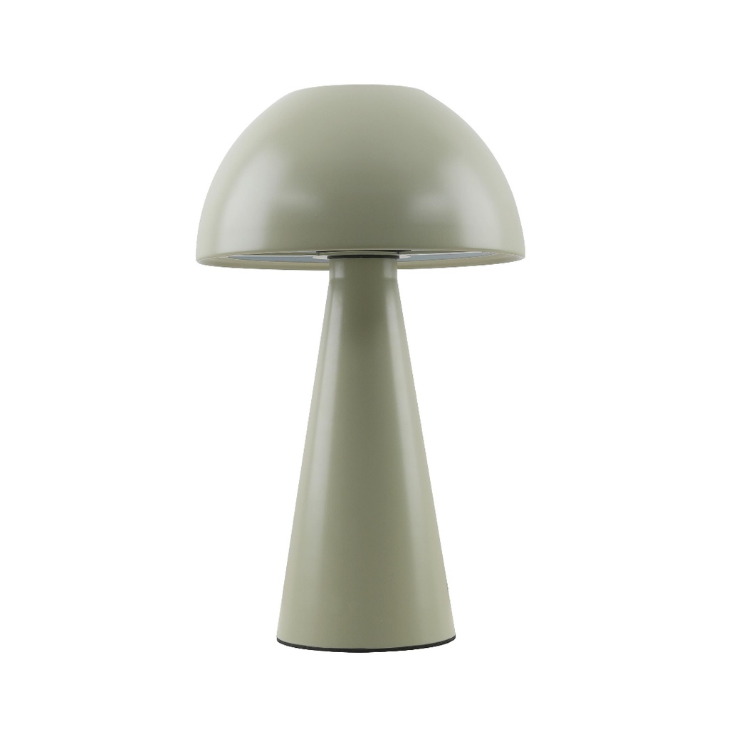 Lampe à poser champignon Nocéa en métal vert mat