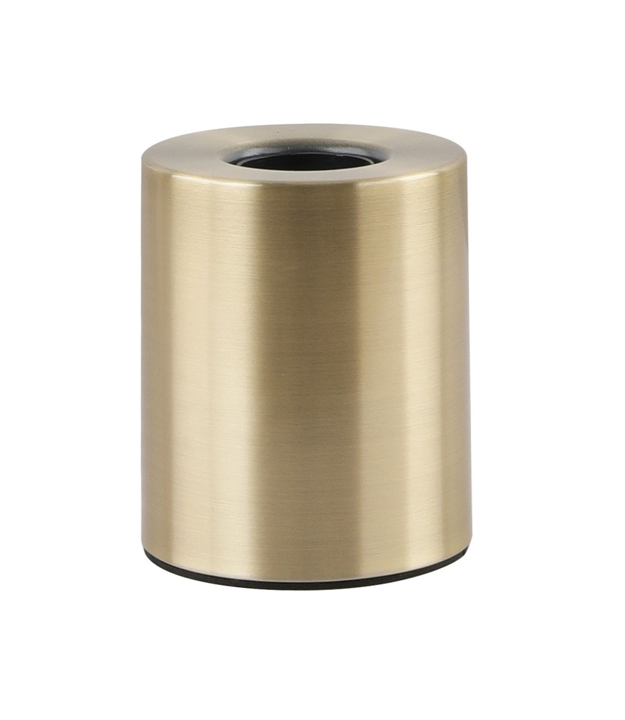 Lampe à poser cylindre en métal laiton antique