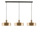 Lustre 3 lampes Torino en métal dorée