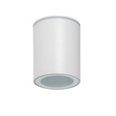 Plafonnier GU10 Aqilo en aluminium blanc étanche IP65 Ø9