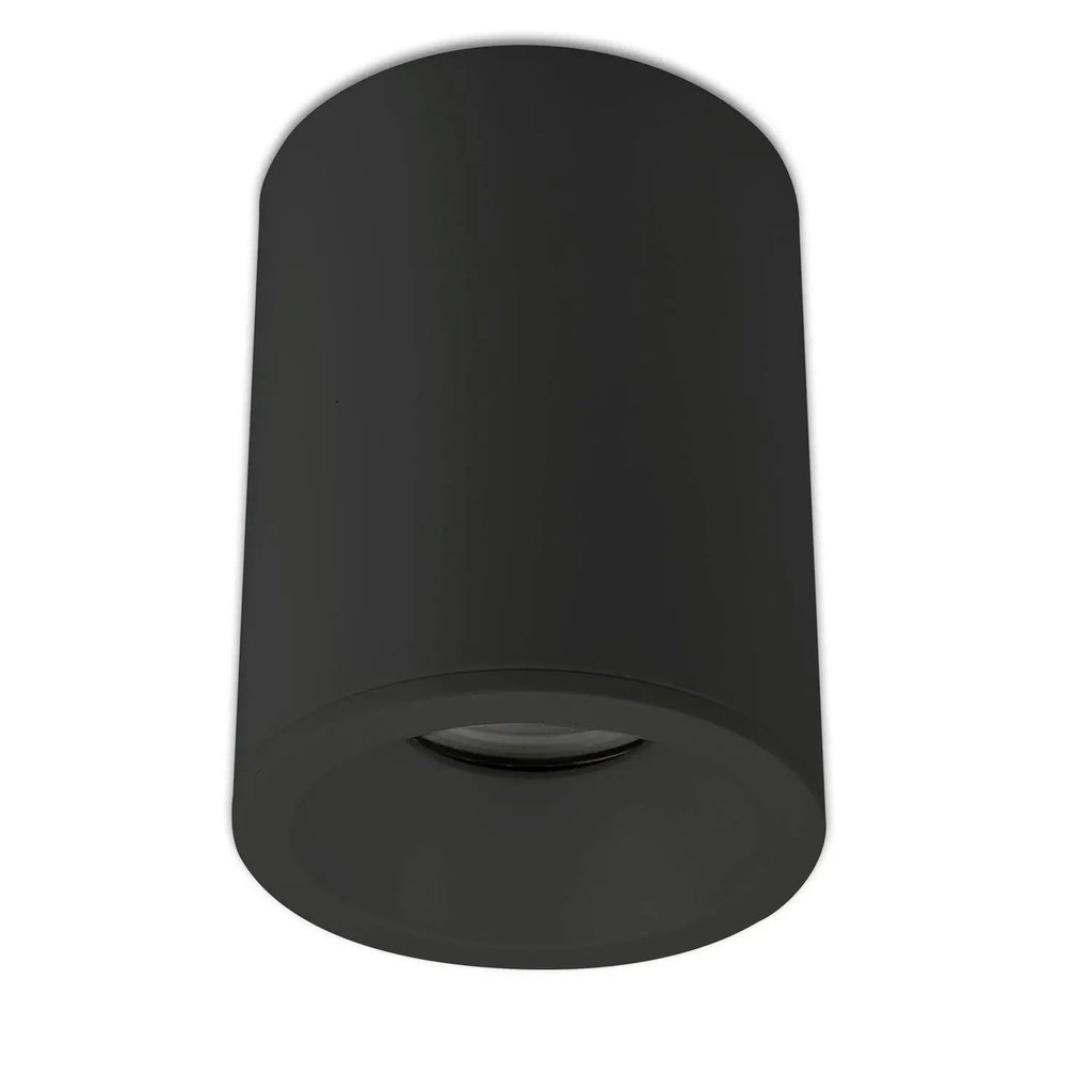 Spot encastré GU10 10W rond noir étanche  Ø8.5