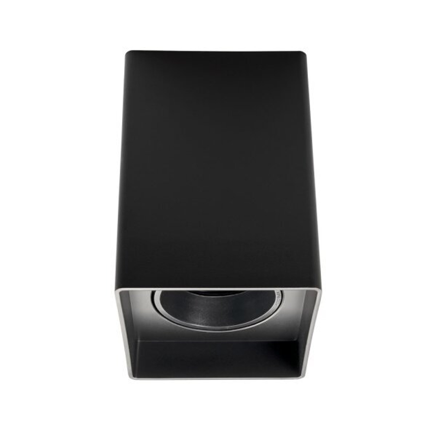 Spot encastré GU10 carré noir IP20