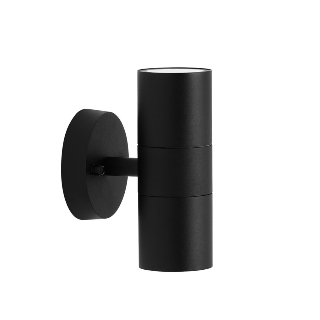 Applique extérieure 2 lampes en fonte aluminium noir étanche