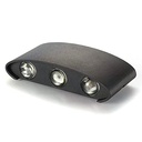 Applique murale LED extérieure 6W noir étanche IP65