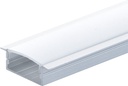 Profilé aluminium pour bande LED encastrée L=2m