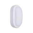Applique extérieure 15W ovale en plastique blanche étanche IP65