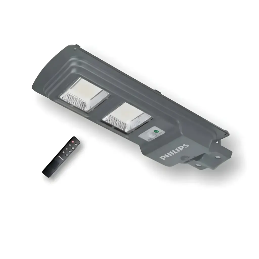 Lampadaire Solaire LED 15W avec télécommande Lumière Blanche froide étanche IP65
