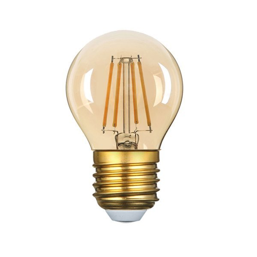 Ampoule LED G45 E27 4W Ambre Lumière Jaune