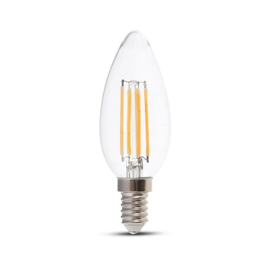 Ampoule LED bougie C37 E14 4W Lumière jaune