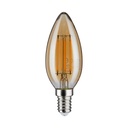 Ampoule LED bougie C37 E14 4W Verre ambre Lumière jaune