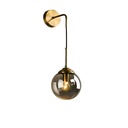 Applique vintage en métal doré et verre ambré